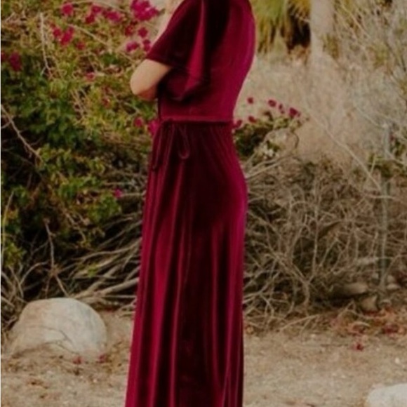 Baltic Born Burgundy Velvet Dress - Picture 1 of 5